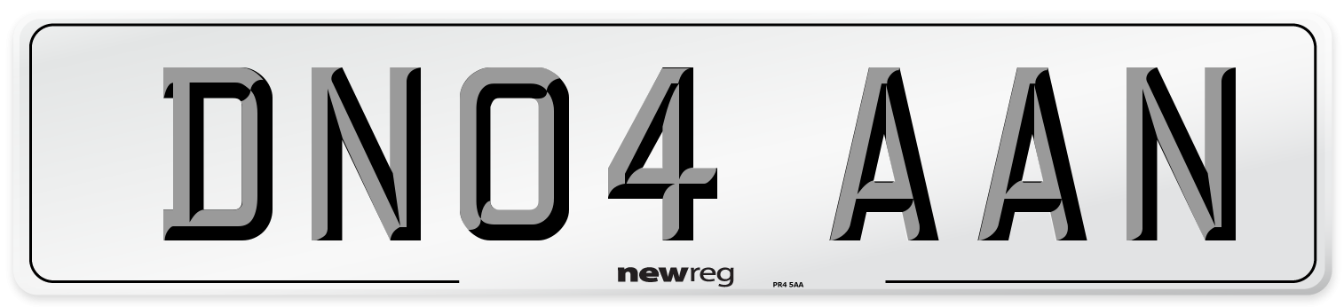 DN04 AAN Number Plate from New Reg
